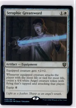 Seraphic Greatsword LP* FOIL Commander Legends ENGLISH 045/361 mtg -UnltdCards - Image 1
