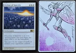 SKETCHED MtG Magic Pancoast _ Magic 2011 M11 Artist Proof _ LEYLINE OF SANCTITY - Image 1