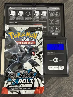 Heavy 22.81U Pokemon TCG SV 10.5 Black Bolt Booster Pack Sealed! Demi-God PackU! - Image 1