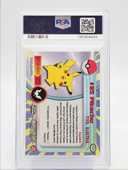 PIKACHU 2000 TOPPS CHROME POKEMON TV ANIMATION EDITION #25 PSA 8 Q2371 - Image 2