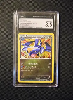 2012 Pokemon GARCHOMP Dragons Exalted Cosmos Holo Rare Card #91/124 - NM CGC 8.5 - Image 1