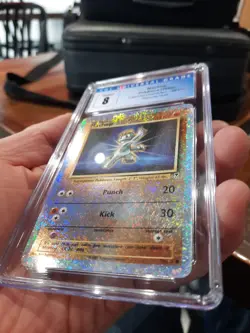 Machop Legendary Collection REVERSE HOLO cgc 8 NM MINT Pokemon 2002 79/110 Card - Image 2