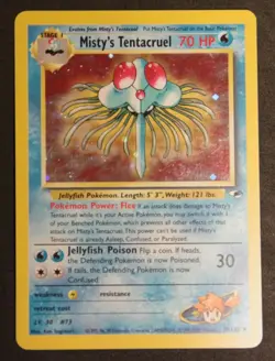 Pokemon TCG Misty's Tentacruel Gym Heroes 10/132 Holo Unlimited Holo Rare - Image 1