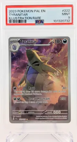 PSA 9 Mint - Tyranitar 222/193 - Paldea Evolved Illustration Rare Pokemon - Image 1