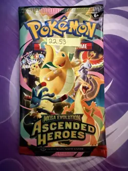 VERY HEAVY! 22.53g Pokemon TCG Ascended Heroes Booster Pack (SEALED) GOD PACKU! - Image 3