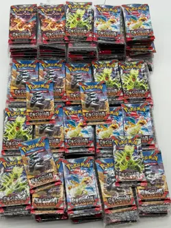Lot of (327) Pokemon TCG Scarlet & Violet Obsidian Flames Booster Packs - Image 1