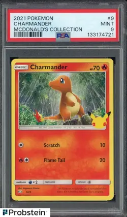 #2 2021 Pokemon McDonald's Collection #9 Charmander PSA 9 MINT - Image 1