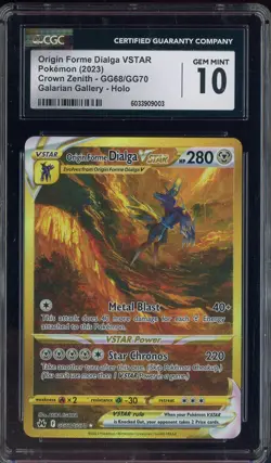 2023 Pokemon Crown Zenith Galarian Gallery Origin Forme Dialga VSTAR CGC 10 - Image 1
