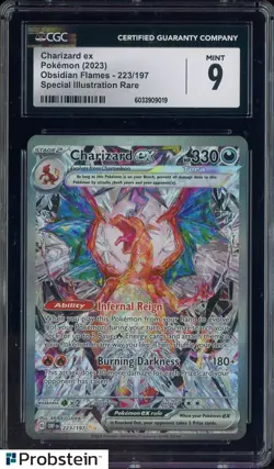 2023 Pokemon Obsidian Flames Special Illustration Rare #223 Charizard ex CGC 9 - Image 1