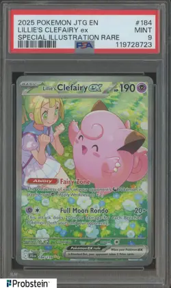 2025 Pokemon JTG EN Special Illustration Rare #184 Lillie's Clefairy ex PSA 10 - Image 1
