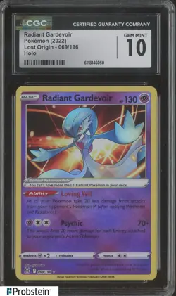 2022 Pokemon Lost Origin #069/196 Radiant Gardevoir Holo CGC 10 GEM MINT - Image 1