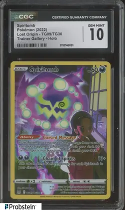 2022 Pokemon Lost Origin #TG09/TG30 Spritomb Trainer Gallery Holo CGC 10 - Image 1