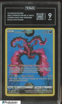 2023 Pokemon SWHS Crown Zenith Tins BSP #SWSH284 Galarian Moltres TAG 9 MINT - Image 1