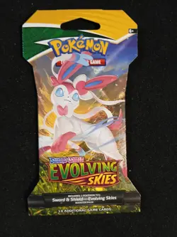 New, Sealed Pokemon TCG Evolving Skies Sleeved Booster Pack Sylveon - Image 1