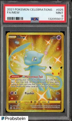 2021 Pokemon Celebrations #025 FA Mew PSA 9 MINT - Image 1