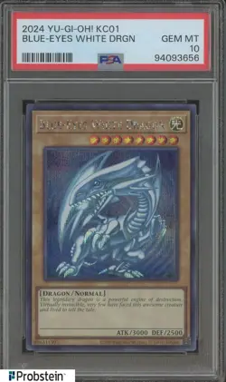2024 Yu-Gi-Oh! KC01 Blue-Eyes White Dragon PSA 10 GEM MINT - Image 1
