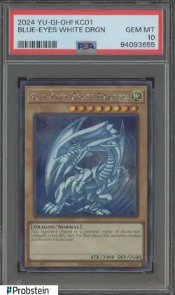 2024 Yu-Gi-Oh! KC01 Blue-Eyes White Dragon PSA 10 GEM MINT - Image 1