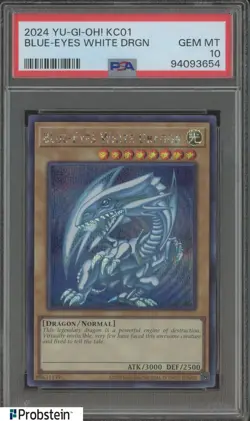 2024 Yu-Gi-Oh! KC01 Blue-Eyes White Dragon PSA 10 GEM MINT - Image 1