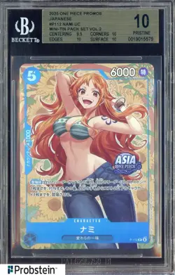 BGS 10 Nami P-112 2025 One Piece TCG Exclusive Asia Mini Tin Vol.2 Promo - Image 1