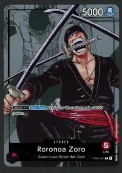 ***FOIL Roronoa Zero OP01-001 Alternate Art*** One Piece Kid Icarus - Image 1