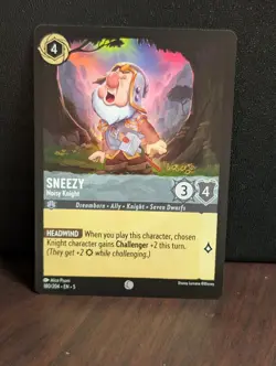 Disney Lorcana Shimmering Skies Sneezy Noisy Knight 180/204 Non Foil - Image 1