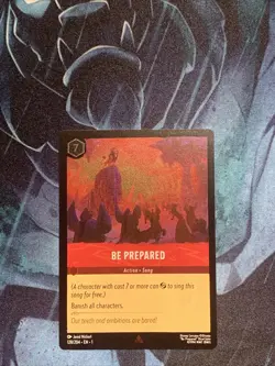 DISNEY LORCANA Be Prepared 128/204 Rare The First Chapter COLD Foil HOLO Ruby - Image 1