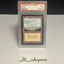 1993 Magic: The Gathering - Limited Edition Alpha Plains (A) PSA 9 - Image 1