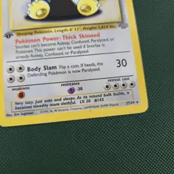 HP 1st Edition Snorlax 27/64 Jungle WOTC Nintendo Pokemon Card - Image 2