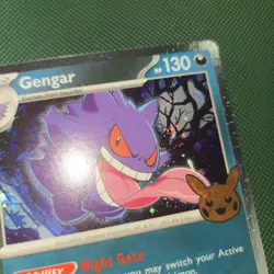 DOUBLE WHOLE SWIRL 🌀💫 Gengar 057/091 Trick Trade Halloween Cosmos Holo Pokemon - Image 3