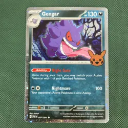 DOUBLE WHOLE SWIRL 🌀💫 Gengar 057/091 Trick Trade Halloween Cosmos Holo Pokemon - Image 4