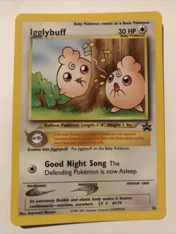 Igglybuff Black Star Promo #36 NM Pokemon WOTC - Image 1