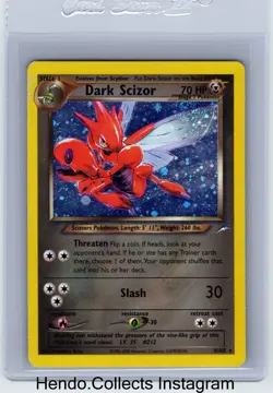 Dark Scizor Holo Neo Destiny 9/105 Rare Vintage Pokemon Card WOTC - Image 1