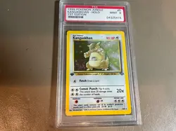 Pokemon Kangaskhan Jungle 1st Edition Holo Rare #5 PSA 9 Mint vintage case - Image 1