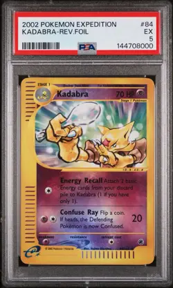 Pokemon TCG Kadabra Expedition 84/165 Reverse Holo PSA 5 - Image 1