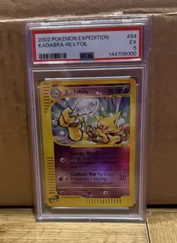 Pokemon TCG Kadabra Expedition 84/165 Reverse Holo PSA 5 - Image 2