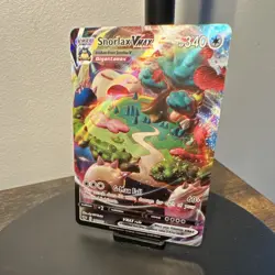 Pokemon Snorlax VMAX 142/202 Sword & Shield Ultra Rare Full Art Holo 340 HP - Image 3