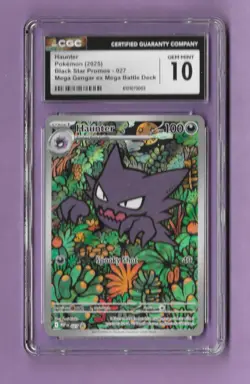 Haunter Pokemon (2025) Black Star Promos - 027 Mega Battle Deck CGC GEM MINT 10 - Image 1