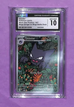 Haunter Pokemon (2025) Black Star Promos - 027 Mega Battle Deck CGC GEM MINT 10 - Image 3