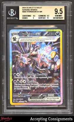 2024 Pokemon TCG Scarlet & Violet Surging Sparks #240 Hydreigon ex SIR BGS 9.5 - Image 1