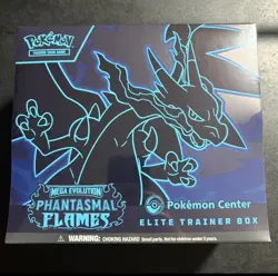 Pokemon TCG Phantasmal Flames ETB Pokemon Center Elite Trainer Box Sealed W Case - Image 1