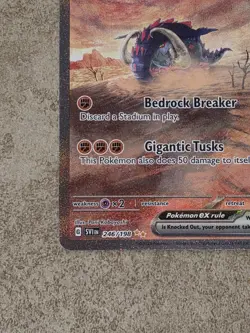 [ NM ] Great Tusk ex 246/198 S&V Full Art Holo EX Pokemon Card - Image 4