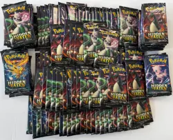 #2 Lot of (130) Pokemon TCG Hidden Fates Booster Packs - Image 1