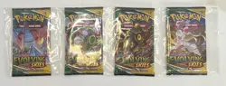 Pokemon TCG Evolving Skies Booster Pack Art Set - Sealed Lot of 4 Packs - Image 1