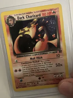 Pokemon Dark Charizard Holo Rare TCG Unlimited Card 4/82 LIGHTLY PLAYED - Image 1