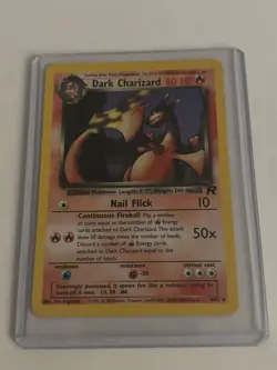 Pokemon Dark Charizard Holo Rare TCG Unlimited Card 4/82 LIGHTLY PLAYED - Image 2