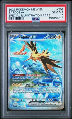 2023 POKEMON MEW EN-151 SPECIAL ILLUSTRATION RARE #202 ZAPDOS EX PSA 10 - Image 1