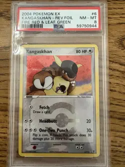 PSA 8 Graded 2004 Pokemon EX Kangaskhan Reverse Holo Fire Red & Leaf Green #6 - Image 1