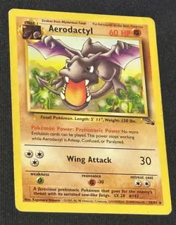 Pokemon TCG #142 Aerodactyl Rare Unlimited Fossil Set 16/62 - Image 1