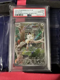 Pokemon Meowth SD Generations SP BTL Set Japanese Promo Card 192/Sv-p PSA 10 - Image 1