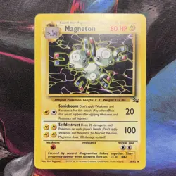 Pokemon Magneton Fossil Rare 26/62 Unlimited Regular English 1999 - Image 1